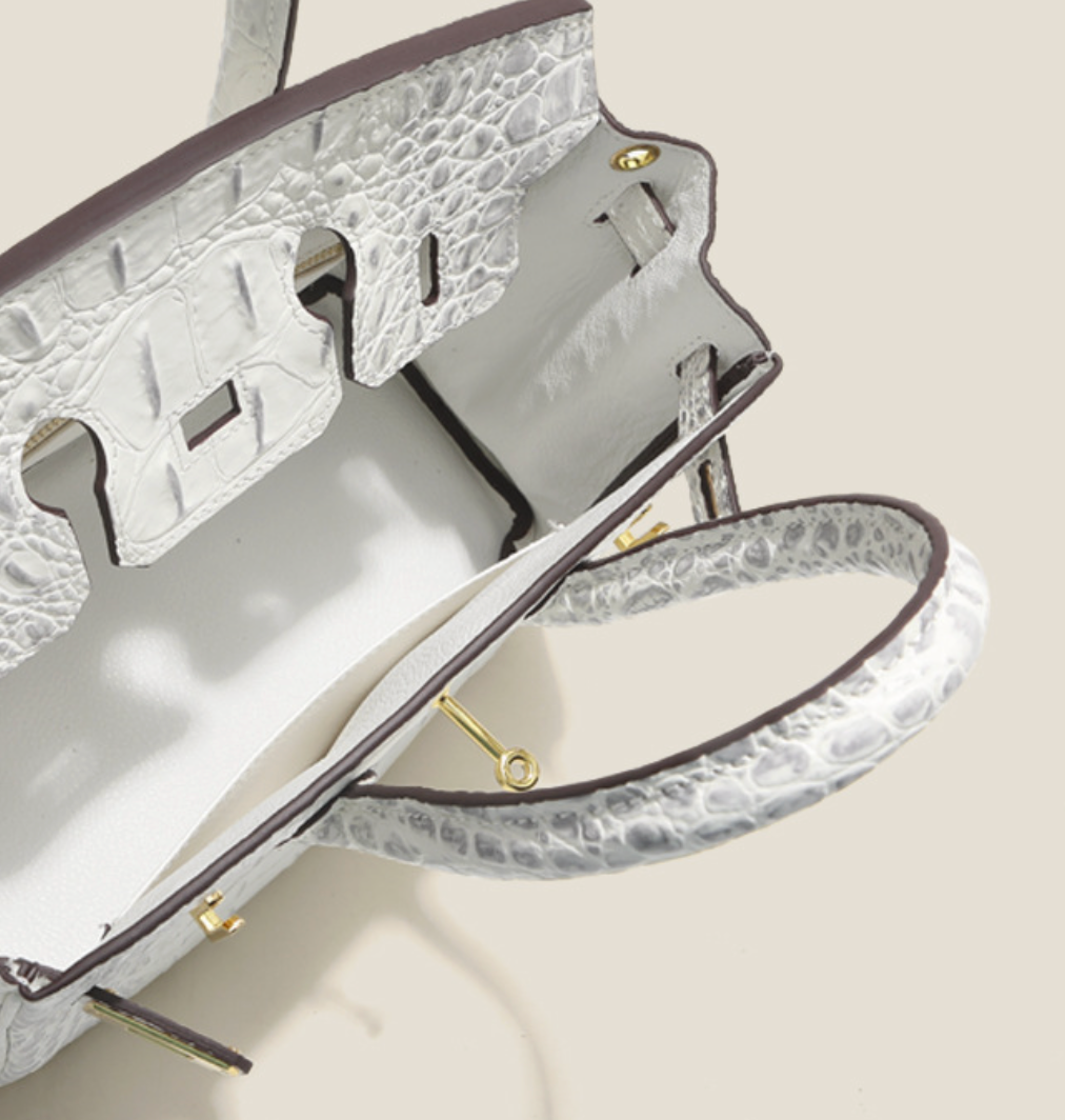 Jane Croco Himalaya – 30 cm Tasche aus echtem Leder
