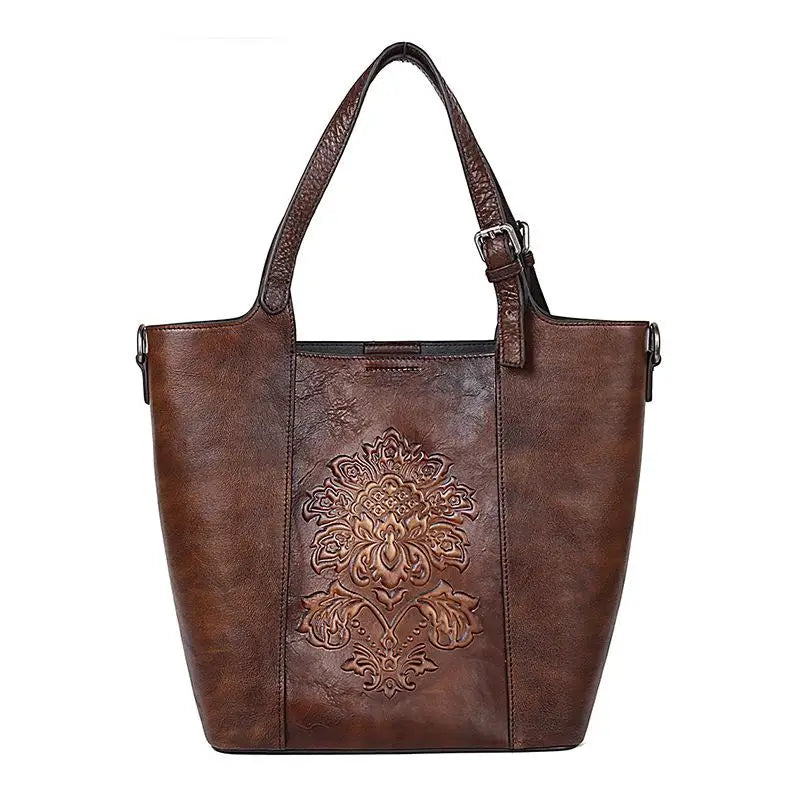 Bucket-Tasche Aurora Vintage – Aus echtem Premium-Leder
