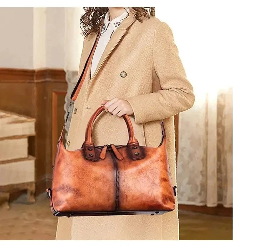 Tasche Riviera Vintage – Aus echtem handbemaltem Leder
