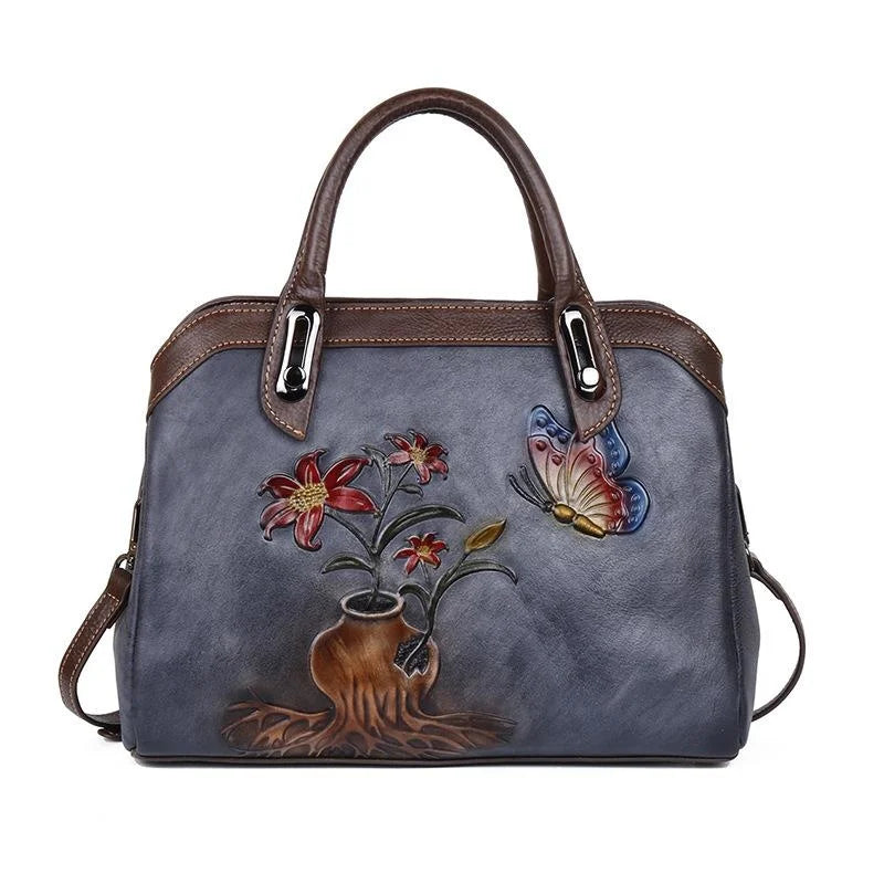 Shell-Tasche Mariana Vintage – Aus echtem Premium-Leder