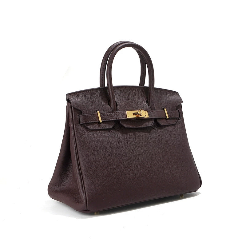 Jane – Premium-Tasche aus echtem Pebbled-Leder