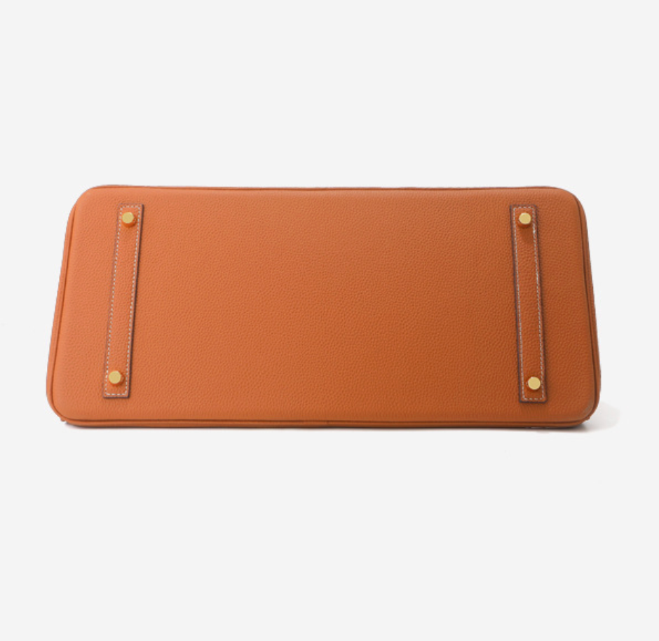 Jane Baguette – 40 cm Tasche aus echtem Pebbled-Leder