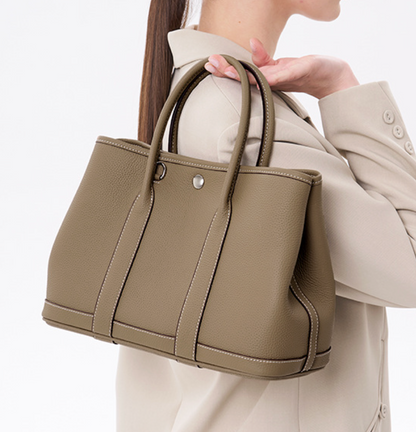 Brigitte – Elegante Tasche aus echtem Leder im Togo-Stil