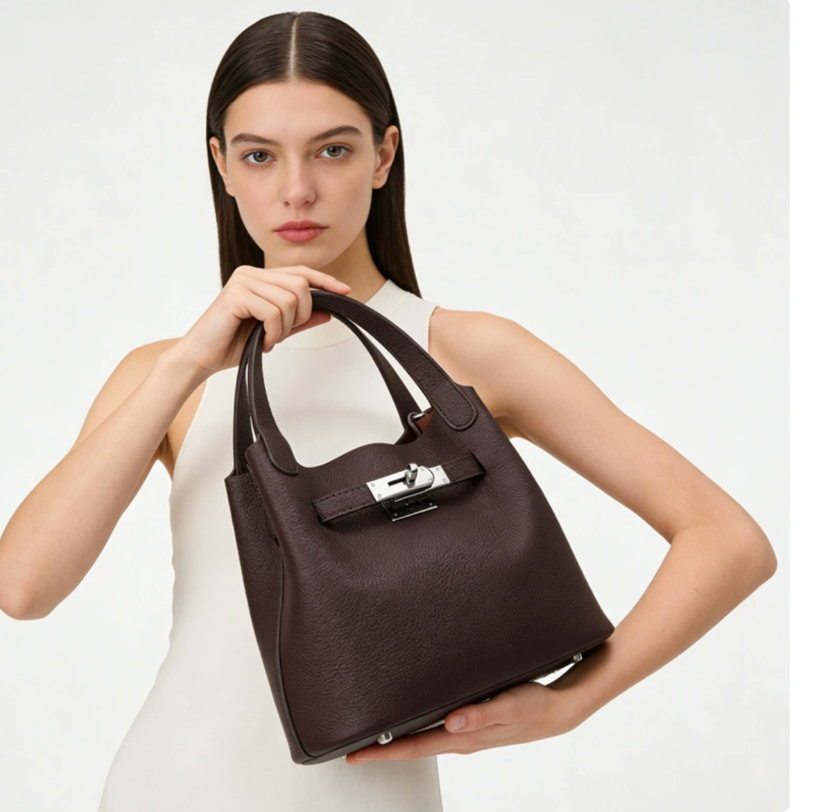 Elara Bucket – Tasche aus echtem Leder