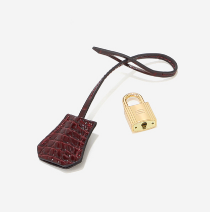 Jane Croco – Strukturierte Tasche aus echtem Leder mit Krokodil-Textur