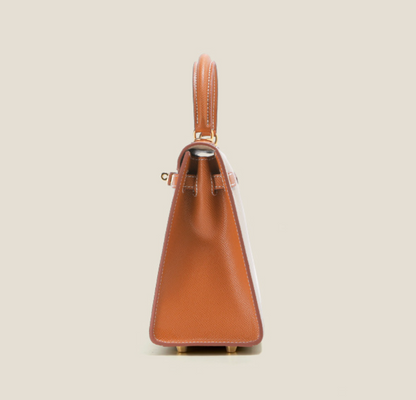 Grace Duo – Strukturierte Tasche aus echtem Pebbled-Leder ( 22 CM und 25 CM )