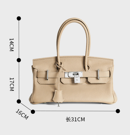 Jane Shoulder – Strukturierte Schultertasche aus echtem Pebbled-Leder