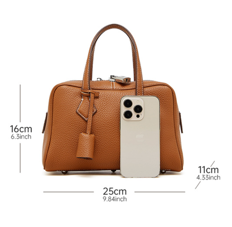 Victoria – Tasche aus echtem Pebbled-Leder