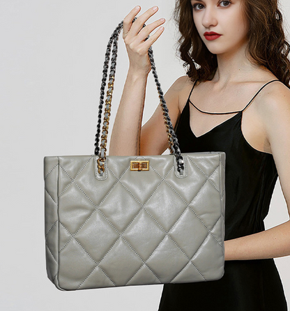 Aurora Chain Tote – Tasche aus echtem Leder