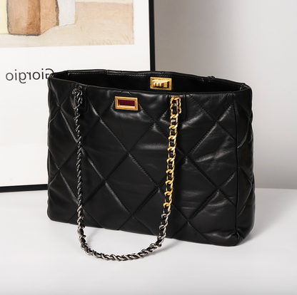 Aurora Chain Tote – Tasche aus echtem Leder