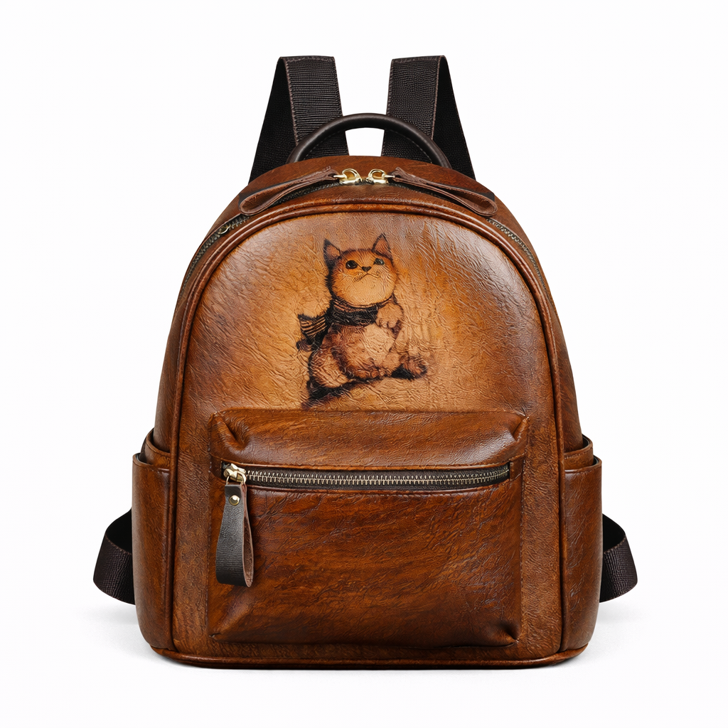 Künstlerischer Rucksack Clara Vintage – Aus echtem Premium-Leder