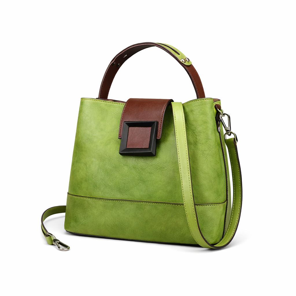 Helena Vintage Bucket – Bucket-Tasche aus Premium-Echtleder
