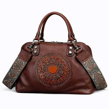 Boston-Tasche Camila Vintage – Aus echtem Premium-Leder