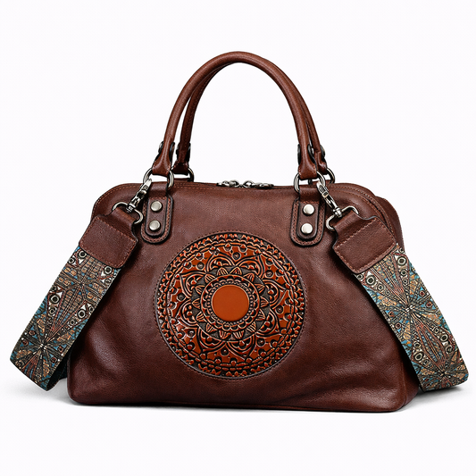 Boston-Tasche Camila Vintage – Aus echtem Premium-Leder
