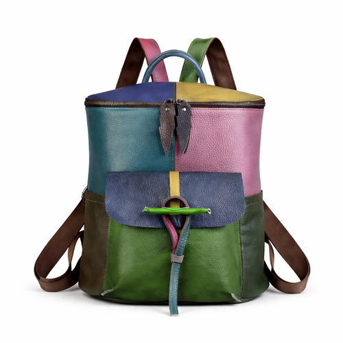 Rucksack Aurora Patch Vintage – Aus echtem Premium-Leder