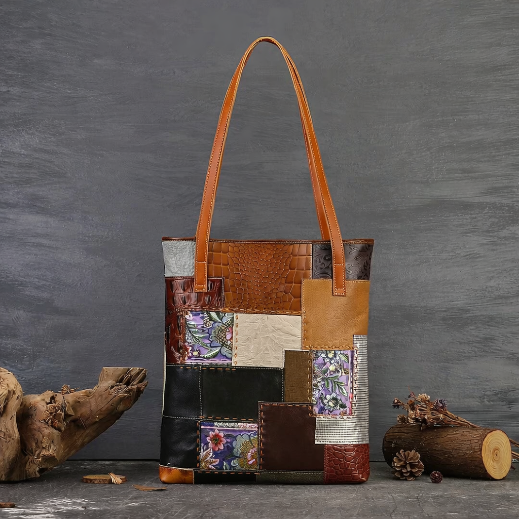 Tote Mosaic Vintage – Aus handgefertigtem echtem Leder