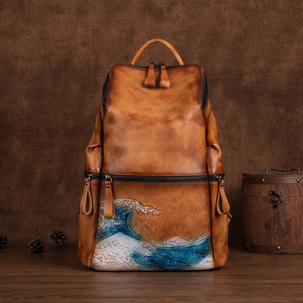 Rucksack Everest Vintage – Aus handgefertigtem echtem Leder