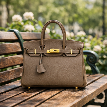 Jane – Premium-Tasche aus echtem Pebbled-Leder
