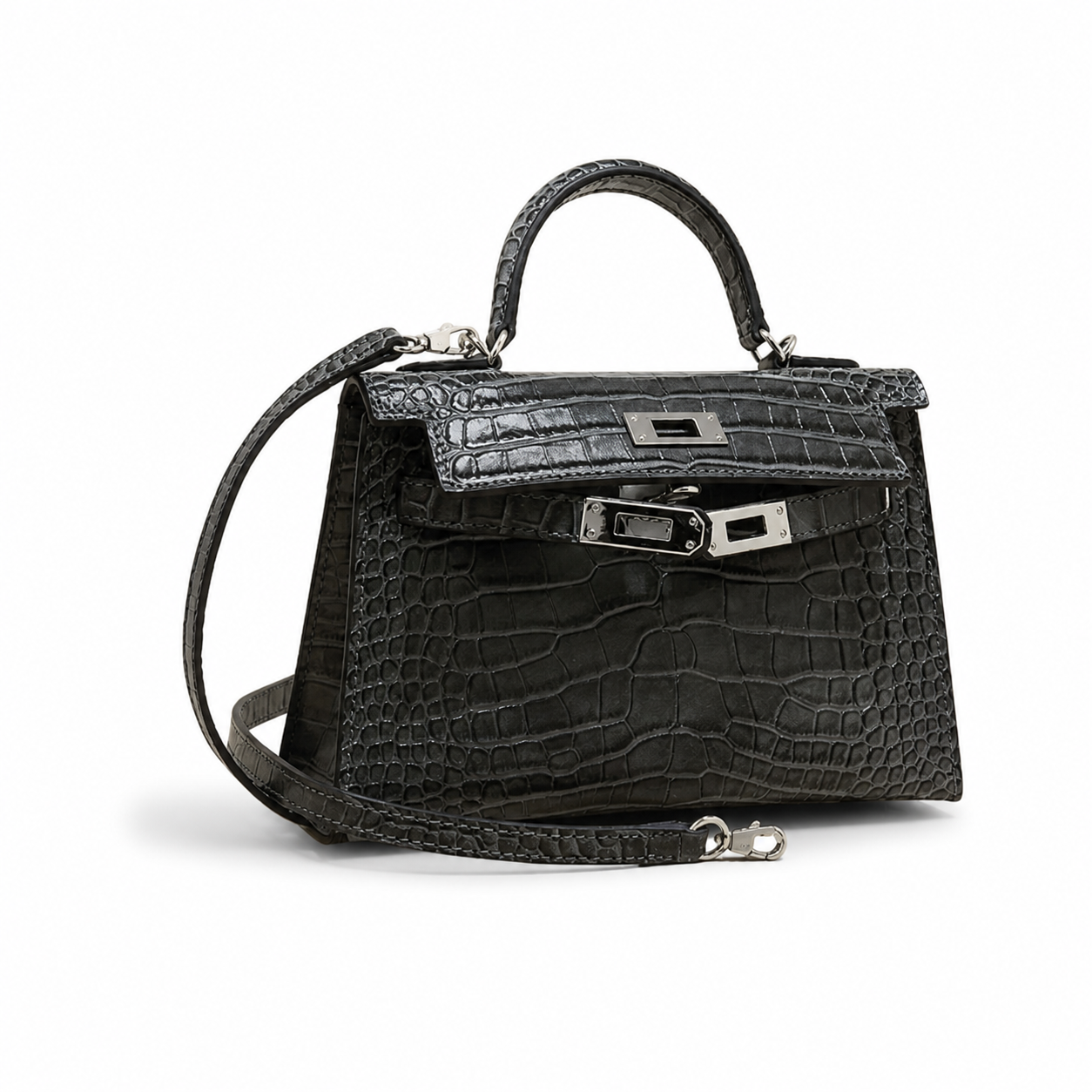 Grace Croco Mini – Tasche aus echtem Leder mit Krokodilprägung