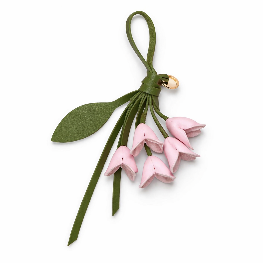 Fleur Élise – Floraler Schlüsselanhänger aus Leder für Taschen oder Handtaschen