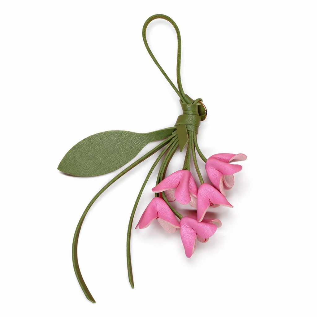 Fleur Élise – Floraler Schlüsselanhänger aus Leder für Taschen oder Handtaschen