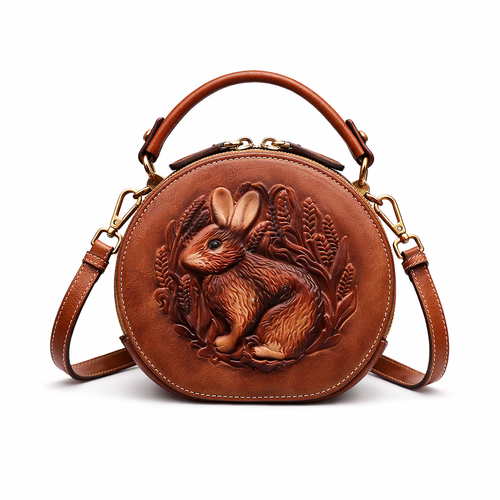 Runde Tasche Colette Vintage – Aus echtem Premium-Leder