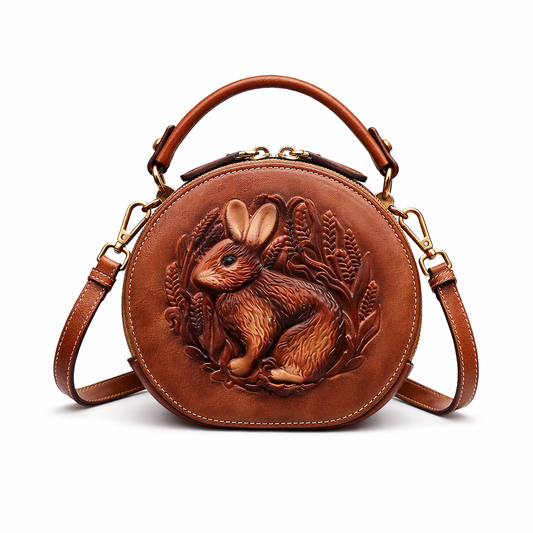 Runde Tasche Colette Vintage – Aus echtem Premium-Leder