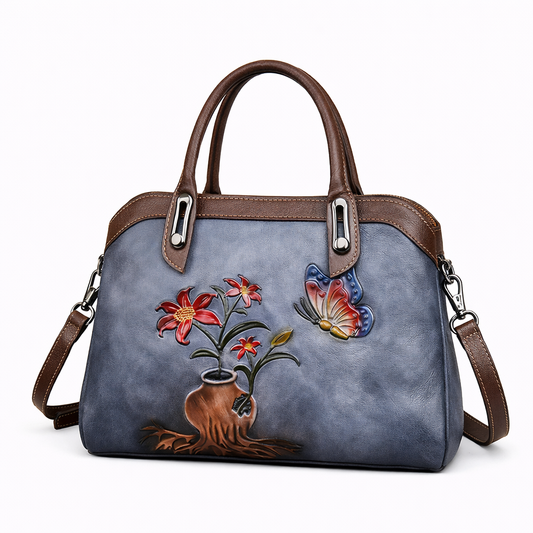 Shell-Tasche Mariana Vintage – Aus echtem Premium-Leder