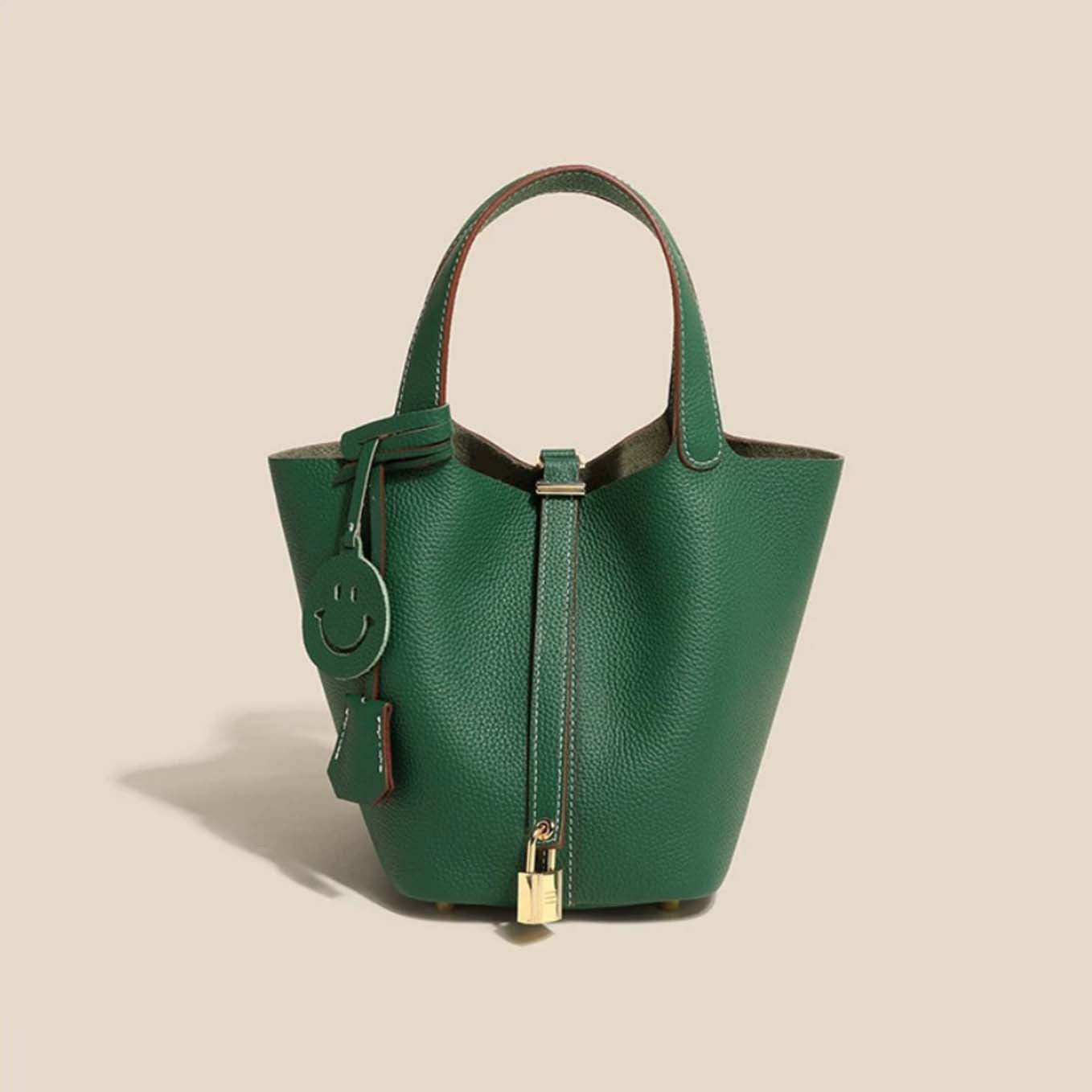 Camille Bucket – Bucket-Tasche aus vollnarbigem Rindsleder