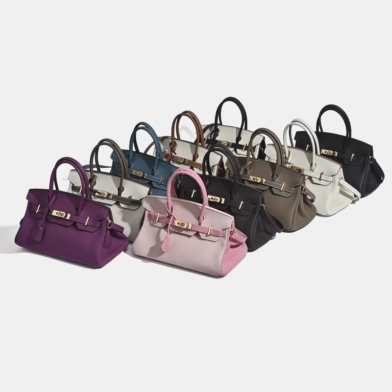 Jane Shoulder 29 CM – Strukturierte Schultertasche aus echtem Pebbled-Leder
