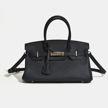 Jane Shoulder 29 CM – Strukturierte Schultertasche aus echtem Pebbled-Leder