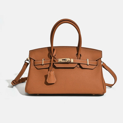 Jane Shoulder 29 CM – Strukturierte Schultertasche aus echtem Pebbled-Leder