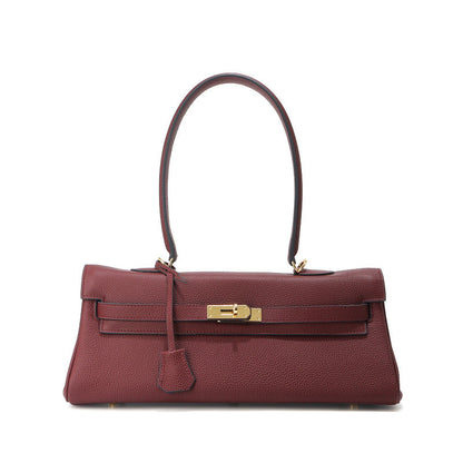 Grace Shoulder 35 – Strukturierte Schultertasche aus echtem Pebbled-Leder