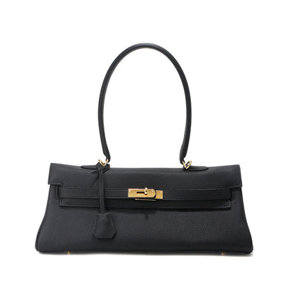Grace Shoulder 35 – Strukturierte Schultertasche aus echtem Pebbled-Leder