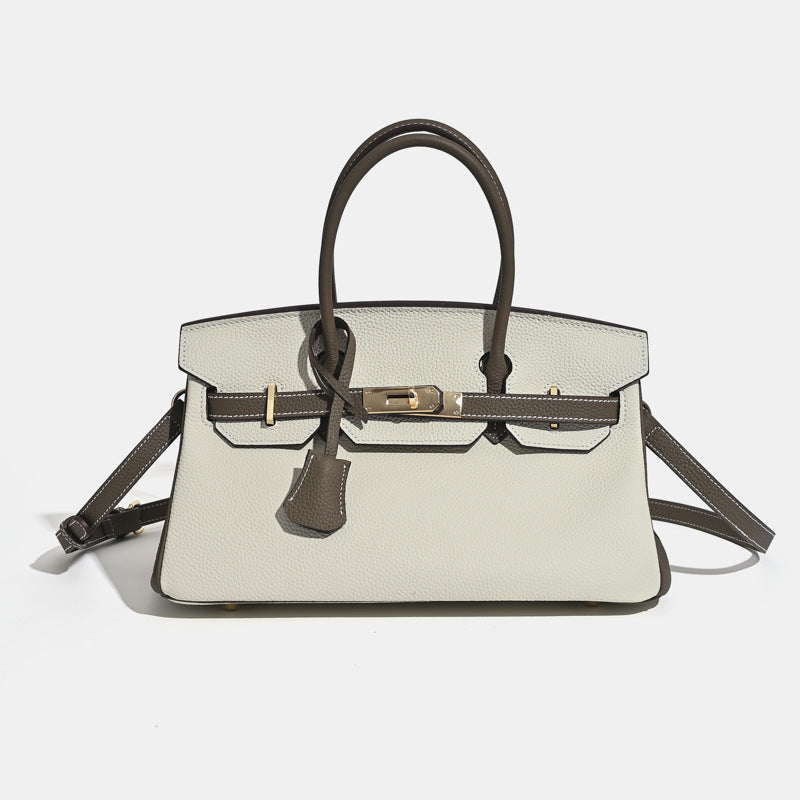 Jane Shoulder 29 CM – Strukturierte Schultertasche aus echtem Pebbled-Leder