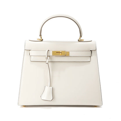 Grace Box – Strukturierte Tasche aus glattem echtem Leder ( 28 CM )
