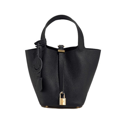 Camille Bucket – Bucket-Tasche aus vollnarbigem Rindsleder