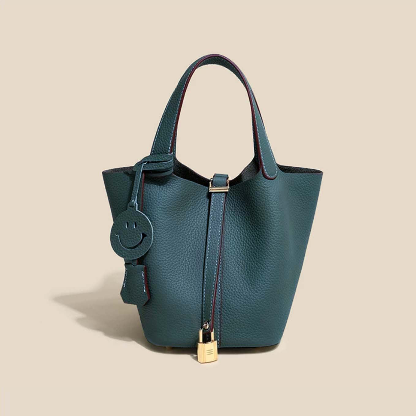 Camille Bucket – Bucket-Tasche aus vollnarbigem Rindsleder