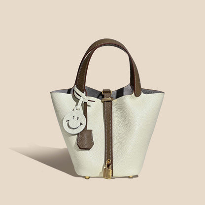 Camille Bucket – Bucket-Tasche aus vollnarbigem Rindsleder
