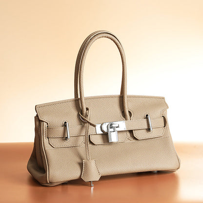 Jane Shoulder – Strukturierte Schultertasche aus echtem Pebbled-Leder