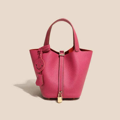 Camille Bucket – Bucket-Tasche aus vollnarbigem Rindsleder