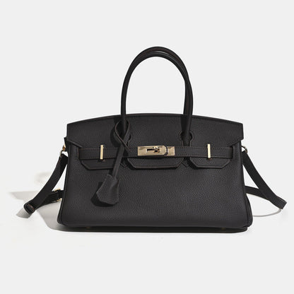 Jane Shoulder 29 CM – Strukturierte Schultertasche aus echtem Pebbled-Leder