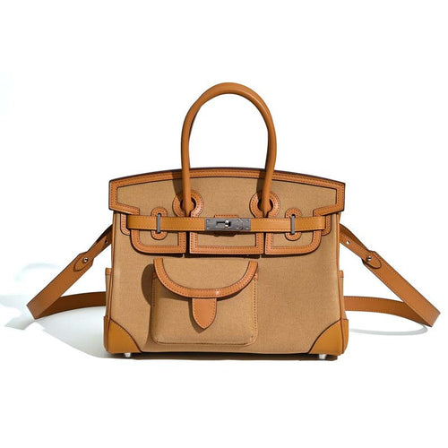 Jane Explorer 30 – Tasche aus Togo-Leder und Premium-Canvas