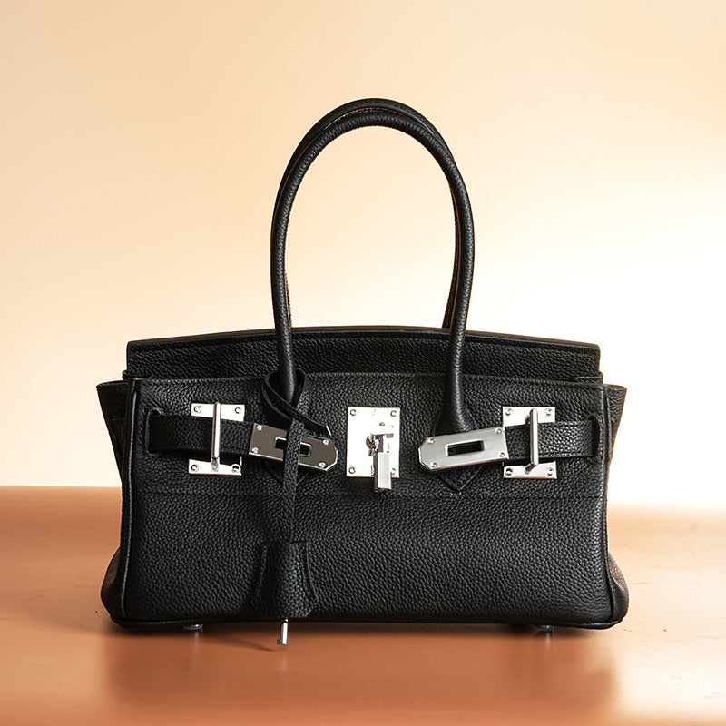 Jane Shoulder – Strukturierte Schultertasche aus echtem Pebbled-Leder