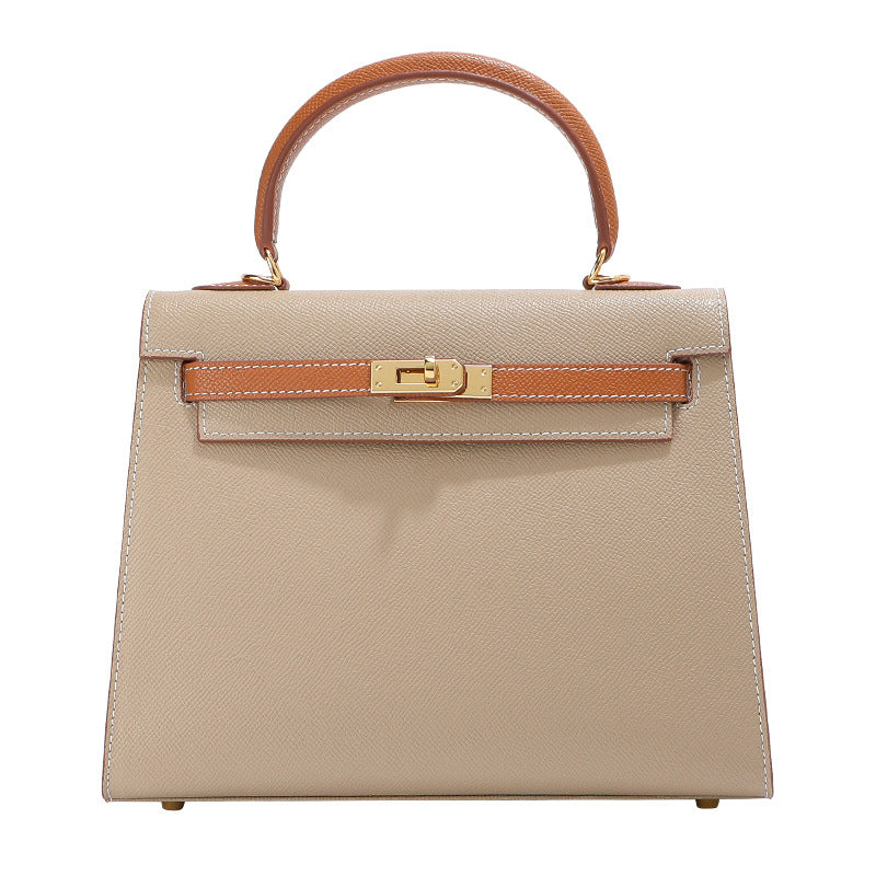 Grace Duo – Strukturierte Tasche aus echtem Pebbled-Leder ( 22 CM und 25 CM )