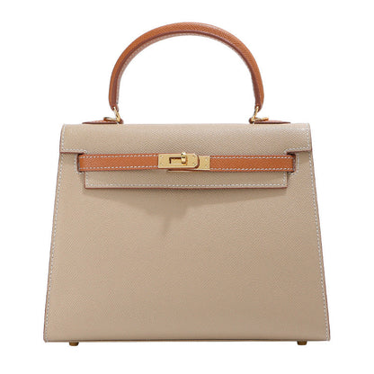 Grace Duo – Strukturierte Tasche aus echtem Pebbled-Leder ( 22 CM und 25 CM )
