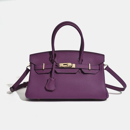 Jane Shoulder 29 CM – Strukturierte Schultertasche aus echtem Pebbled-Leder