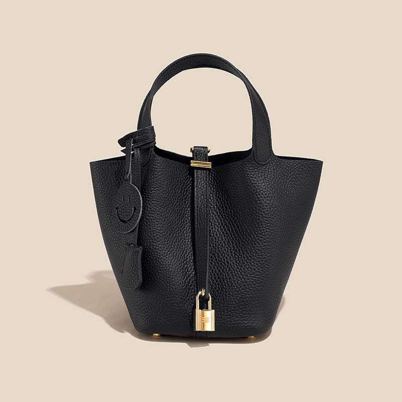 Camille Bucket – Bucket-Tasche aus vollnarbigem Rindsleder