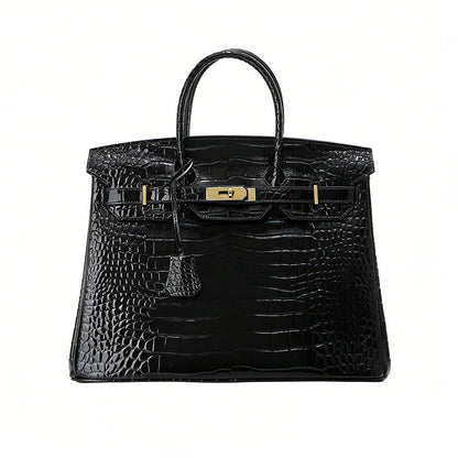 Jane Croco – Strukturierte Tasche aus echtem Leder mit Krokodil-Textur