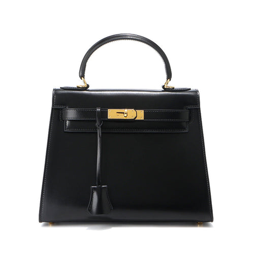 Grace Box – Strukturierte Tasche aus glattem echtem Leder ( 28 CM )
